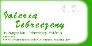 valeria debreczeny business card